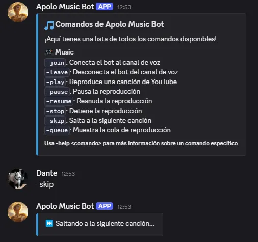 Comando de ayuda